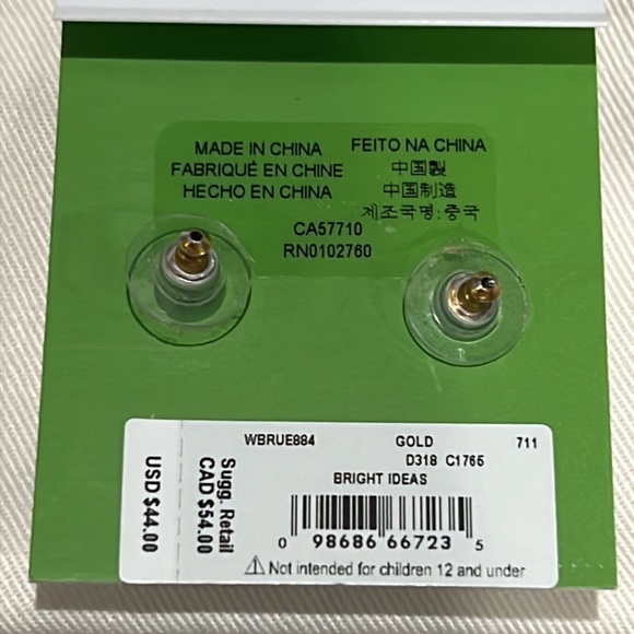 Kate Spade Double Ball Gold Earrings - Picture 2 of 5